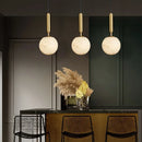 Ljojo Marble Pendant Light: Modern LED Hanging Lamp for Dining Room
