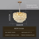 Ljojo Luxury Crystal Chandelier: High End Bedroom Living Room Pendant Light