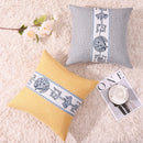 Ljojo Linen Chinese Pavilion Pattern Pillow Cover for Home Sofa Bedroom
