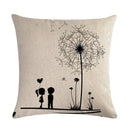 Ljojo Linen Pillowcase: Soft Printed Cover for Sofa, Car, or Home Décor