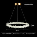 Luxury LED Chandelier Ice Circle Pendant Light Modern Home Decor Living Room Fixture by Ljojo