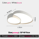 Ljojo Modern Minimalist LED Ceiling Lamp Black White Light Home Creative Indoor Lighting