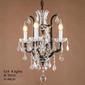 European Crystal Chandelier E14 Retro Loft Living Room Candle Lighting by Ljojo