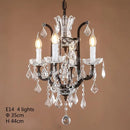 European Crystal Chandelier E14 Retro Loft Living Room Candle Lighting by Ljojo