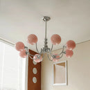 Medieval Vintage Pink Glass Ball Led Pendant Lights by Ljojo