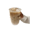 Ljojo 420ml Heat-Resistant Glass Tumbler Cup for Coffee, Juice, and Iced Latte, Nordic Design