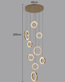Ljojo LED Crystal Chandelier Ceiling Lamp for Modern Indoor Living Room Lighting