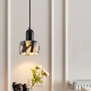 Art Deco Marble Pendant Light | Adjustable Cord E27 Bulb for Dining Room & Bedroom