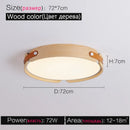 Ceiling Lamps Japanese Creative Walnut Bedroom Lamp Modern Round Lamp by Ljojo