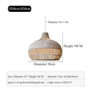Ljojo Rattan Pendant Light Chandelier Modern Elegant Stylish Living Room Fixture