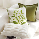 Ljojo Lily Jacquard Embroidery Pillow Cover for Sofa Living Room 45x45