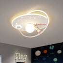 Astronaut Ceiling Light Modern Cartoon Children's Bedroom Fixture - Ljojo