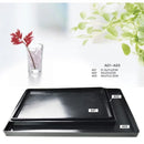 Ljojo Melamine European Rectangle Plate Set Glossy Wood Grain Finish