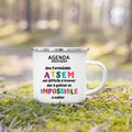 Enamel French Printed Coffee Cup with Handle - Best Thanks Gift for Atsem by Ljojo