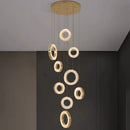 Ljojo LED Crystal Chandelier Ceiling Lamp for Modern Indoor Living Room Lighting
