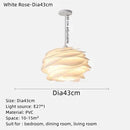 Danish Designer White Rose Pendant Lighting for Kitchen Island by Ljojo
