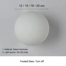 Ball Glass Lampshade Wall Lamp Modern Concealed Base Sconce for Living Room by Ljojo