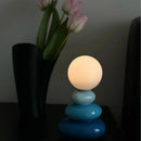 Colorful Ceramic LED Table Lamp - Ljojo Moon Stromatolite, Bedroom Desk Mood Light