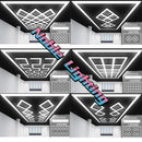 Ljojo 4.8X2.4M Hexagon LED Garage Ceiling Lights 6500K - Linkable Brilliance