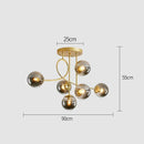 Ljojo Luxury Magic Bean Glass Chandelier Pendant Light LED for Home Decor