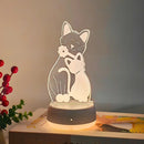 3D Dreamy Hug Cat LED Night Light, USB Warm Atmosphere Bedlight for Bedroom, Christmas Gift.