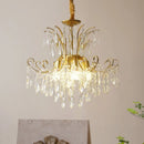French Crystal LED Pendant Light: Romantic Bedroom Luxury Lamp by Ljojo