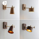 Ljojo LED Walnut Ash Wood Wall Sconce with Pull Chain Switch
