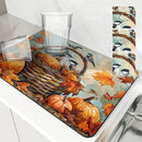 Ljojo Maple Leaf Absorbent Draining Mat - Quick Dry Kitchen & Bathroom Drain Pad
