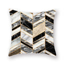 Ljojo Luxury Gold Black Geometric Marble Stripe Pillowcase