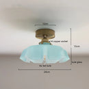 Ljojo Milky Yellow Glass LED Pendant Lights - Copper Nordic Hanging Lamp