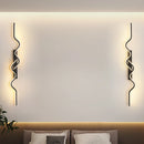 LED Wall Sconce Light 80/100CM Long Strip Bedroom Decor Irregular Black Lamp Ljojo