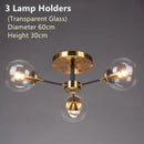 LED Ceiling Lamp Stylish Bubble Glass Flower Pendant Light by Ljojo for Home Decor