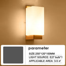 LED Wall Lamp Modern Nordic Solid Wood Light Fixture by Ljojo for Bedroom Living Room Balcony