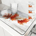 Ljojo Maple Anti-Skid Kitchen Mat: Absorbent, Quick Dry, Non-Slip Tray Pad