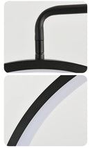 Ljojo Modern LED Moon Floor Lamp for Beauty Salon & Makeup - Black & White