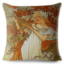 Beige Art Nouveau Gallery Cushion Cover for Home Decor - Ljojo
