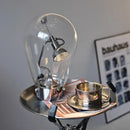 Clear Glass Table Lamp USB Charging Warm Light 3000K Ljojo Bedroom Desk Light