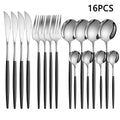 Ljojo 16-Piece Stainless Steel Tableware Set for Home, Hotel, and Restaurant