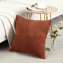 Corduroy Boho Throw Pillow Covers 18x18 Inch for Home Decor - Ljojo