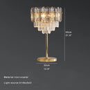 Crystal Bar Table Lamp Luxury Dimmable Desk Light for Home Office Hotel - Ljojo