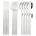 Ljojo 16-Piece Stainless Steel Cutlery Set Dinnerware Flatware Kitchen Tableware