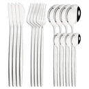 Ljojo 16-Piece Stainless Steel Cutlery Set Dinnerware Flatware Kitchen Tableware