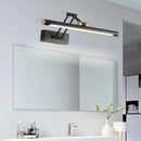 Ljojo LED Wall Lights - Mirror Headlights Foldable Adjustable Washbasin Shower Shaped Lighting Cabinets