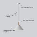 Ljojo Modern Art Iron Wood Pendant Lamp for Bedroom and Dining Room