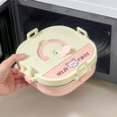 Ljojo 304 Stainless Steel Divided Lunch Box with Cutlery & Leakproof Design