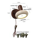 Ljojo LED Wall Lamp Sconce Rotate Iron Canopy Stone Bathroom Mirror Light
