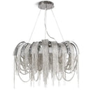 Ljojo Luxury Tassel Chandelier Lighting: Postmodern Aluminum Chain Hanging Lights for Living Room Bedroom Hotel