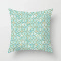 Ljojo Mint Green Geometric Printed Cushion Cover for Home Sofa Décor