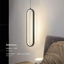 Ljojo LED Pendant Chandelier, Modern Minimalist Gold Black Hanging Lamp