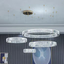 Ljojo Luxury Crystal Chandelier with LED Dimming for Villa Staircase